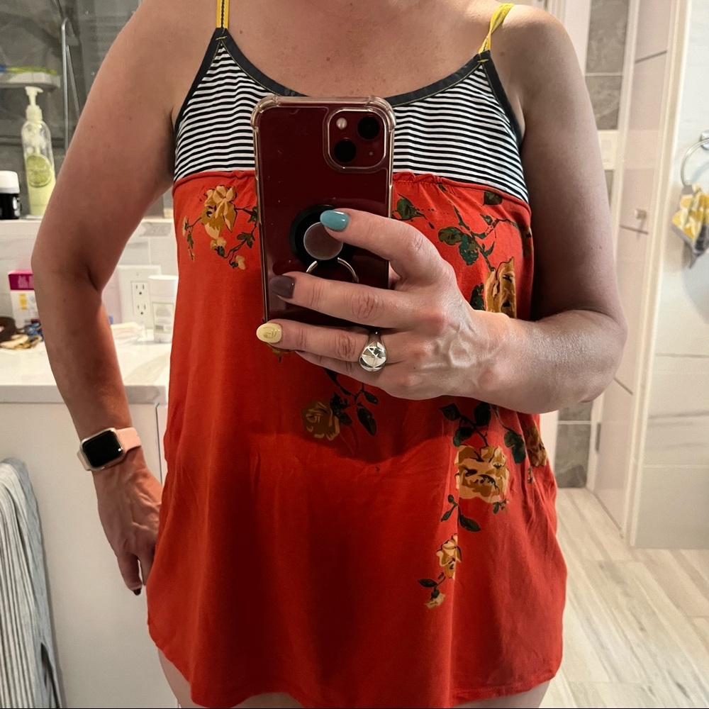 SoSik patterned multi color tank top